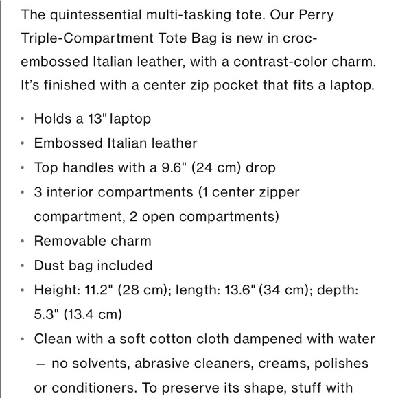 Tory Burch Croc Embossed Perry Tote - Picture 14 of 15